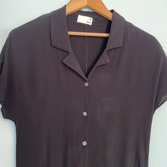 Wilfred Free Radhika Dress in Black Button Front Size XXS - Picture 3 of 7